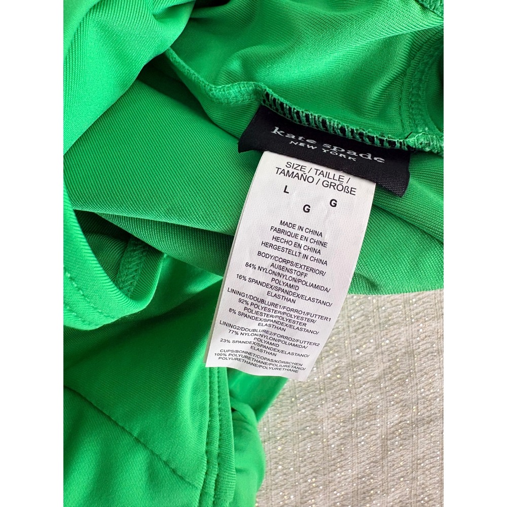 kate spade Vibrant Green Molded Cup One-Piece Swimsuit - Picture 6 of 10